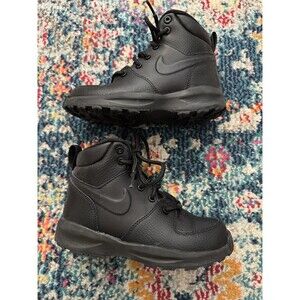 Nike Boy’s Manoa LTR Shoe Snow Boot Black Leather Size 11.5C BQ5373-001